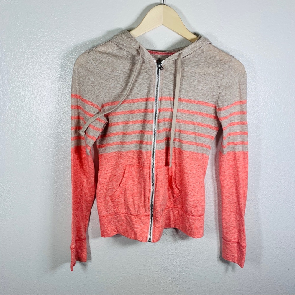 Aeropostale Size M Zip-up Hoodie Light Tan N Peach